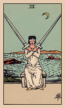 Two of Swords Rider–Waite–Smith tarot card