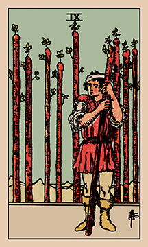Nine of Wands Rider–Waite–Smith tarot card