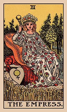 The Empress tarot card illustration from the Rider–Waite–Smith deck