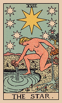 The Star tarot card illustration from the Rider–Waite–Smith deck